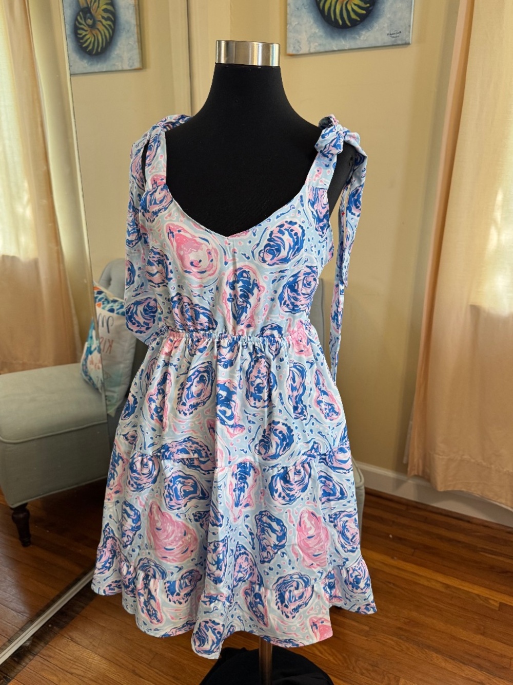 Simply Southern Oyster Print sundress NWT Sz Med